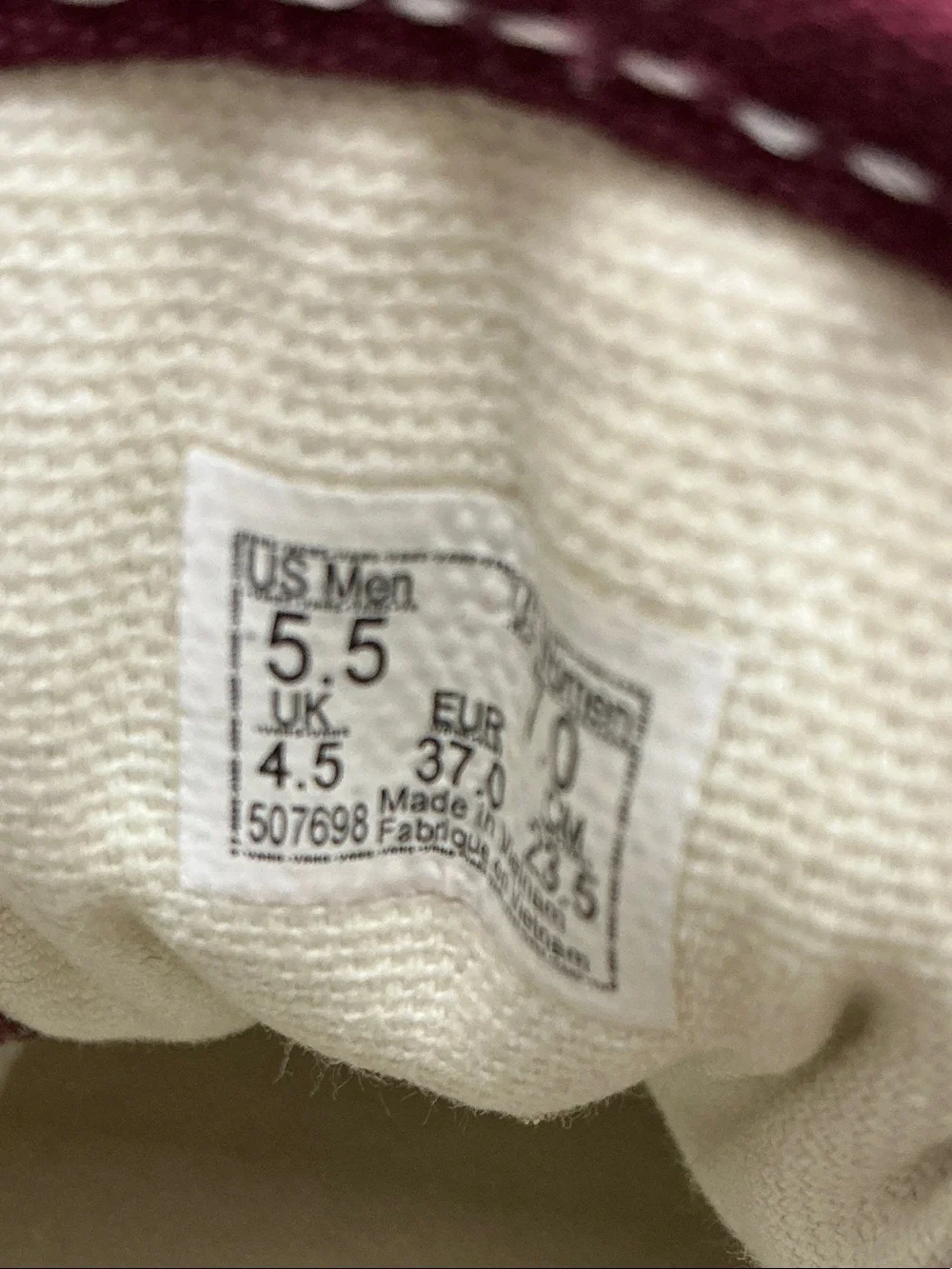 Vans Men's Sneakers Maroon and Cream